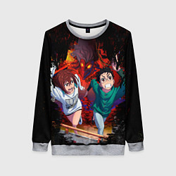 Свитшот женский Побег от турбо бабки, цвет: 3D-меланж