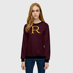 Свитшот женский Weasley jumper letter R, цвет: 3D-черный — фото 2