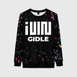 Свитшот женский Gidle конфети, цвет: 3D-черный