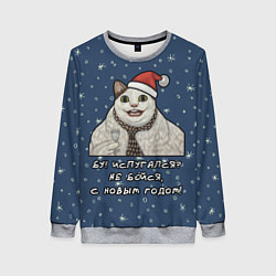 Женский свитшот Кот Бу - С новым годом