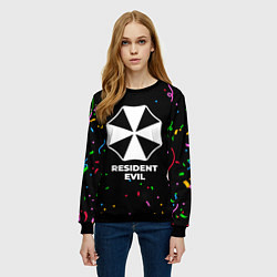 Свитшот женский Resident Evil конфети, цвет: 3D-черный — фото 2