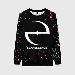 Свитшот женский Evanescence конфети, цвет: 3D-черный
