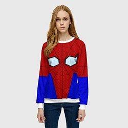 Свитшот женский Spider-Man - eyes, цвет: 3D-белый — фото 2