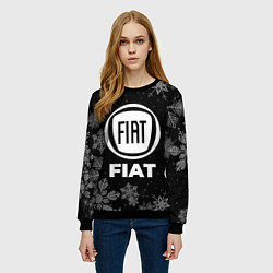 Свитшот женский Снежный Fiat, цвет: 3D-черный — фото 2