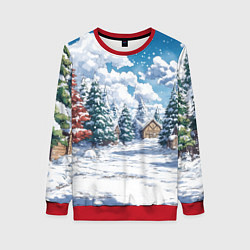 Женский свитшот Предновогодняя природа