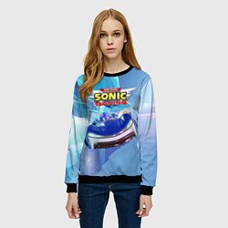 Свитшот женский Team Sonic racing - speed, цвет: 3D-черный — фото 2