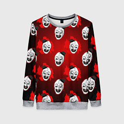 Свитшот женский Funny clown Art in blood, цвет: 3D-меланж