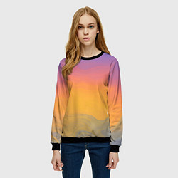 Свитшот женский Яркий градиент, цвет: 3D-черный — фото 2