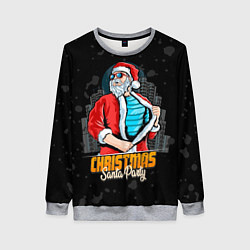 Свитшот женский Санта клаус пати, цвет: 3D-меланж