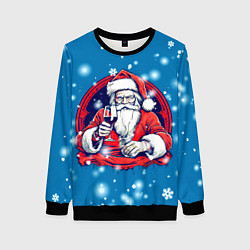 Женский свитшот Новый год с бокалом вина