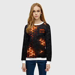 Свитшот женский Arctic Monkeys - плиты с подсветкой, цвет: 3D-белый — фото 2