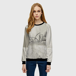 Свитшот женский Сидней, цвет: 3D-черный — фото 2