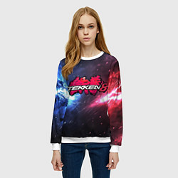 Свитшот женский Сопротивление в Tekken 8, цвет: 3D-белый — фото 2