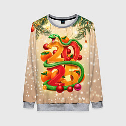 Женский свитшот Веселая змея 2025