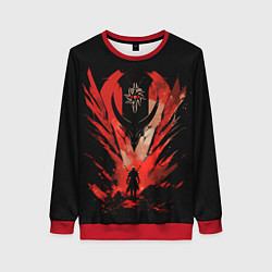 Свитшот женский Dragon age Inquisition art, цвет: 3D-красный