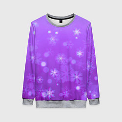 Женский свитшот Резные снежинки глитч