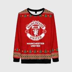 Свитшот женский Manchester United new year, цвет: 3D-черный