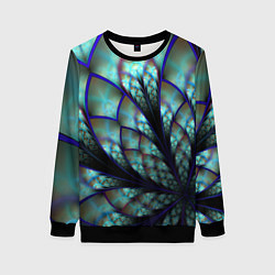 Свитшот женский Абстракция неон, цвет: 3D-черный