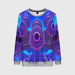 Свитшот женский Абстракция оптическая, цвет: 3D-меланж