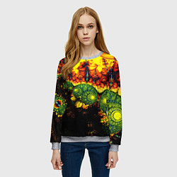 Свитшот женский Абстракция осколки, цвет: 3D-меланж — фото 2