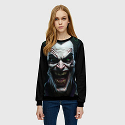 Свитшот женский Джокер - лицо, цвет: 3D-черный — фото 2