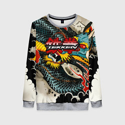 Свитшот женский Tekken dragon tatoo, цвет: 3D-меланж