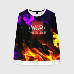 Женский свитшот Warthunder neon flame