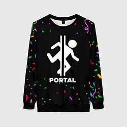 Свитшот женский Portal конфети, цвет: 3D-черный