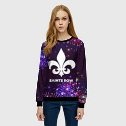 Свитшот женский Праздничный Saints Row, цвет: 3D-черный — фото 2