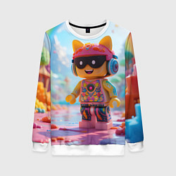 Свитшот женский Роблокс в солнечных очках, цвет: 3D-белый