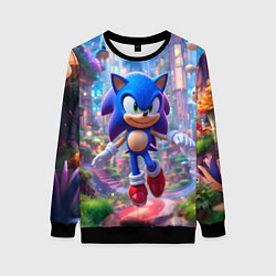 Женский свитшот Соник в красочной стране