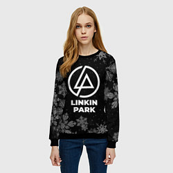 Свитшот женский Снежный Linkin Park, цвет: 3D-черный — фото 2