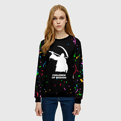 Свитшот женский Children of Bodom конфети, цвет: 3D-черный — фото 2