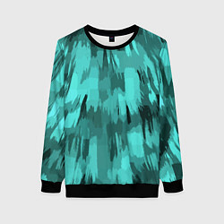 Свитшот женский Бирюзовый камуфляж, цвет: 3D-черный