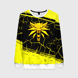 Женский свитшот Ведьмак трещины текстура