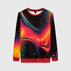 Женский свитшот Жидкая пленка в блестках - нейросеть