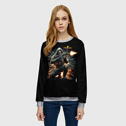 Свитшот женский Counter Strike - cool stormtrooper, цвет: 3D-меланж — фото 2