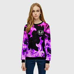 Свитшот женский Honda flame pink, цвет: 3D-черный — фото 2