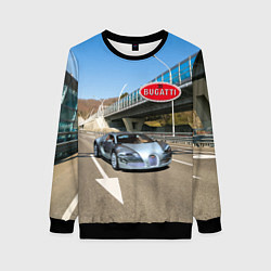 Женский свитшот Бугатти на трассе