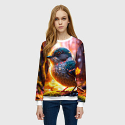 Свитшот женский Кукушка в искрах, цвет: 3D-белый — фото 2