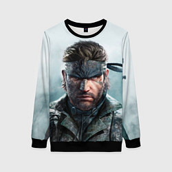 Свитшот женский Snake Solid - metal gear, цвет: 3D-черный