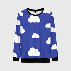 Свитшот женский Легкие облака, цвет: 3D-черный