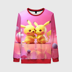 Свитшот женский Пикачу 14 февраля, цвет: 3D-красный