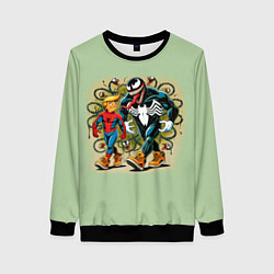 Женский свитшот Venom and Spider-Trump - meme