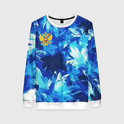 Женский свитшот Синий узорный камуфляж