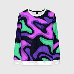 Женский свитшот Разноцветный эмоциональный камуфлляж