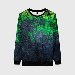 Свитшот женский Абстракция - acid web, цвет: 3D-черный