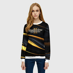 Свитшот женский Kingdom Come Deliverance 2 black and gold, цвет: 3D-белый — фото 2