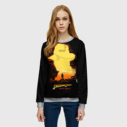 Свитшот женский Indiana Jones and the Great Circle, цвет: 3D-меланж — фото 2