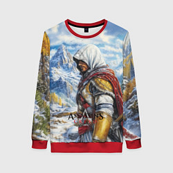Свитшот женский Assassins Creed winter, цвет: 3D-красный
